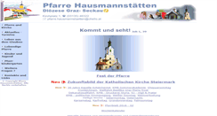 Desktop Screenshot of pfarre-hausmannstaetten.at